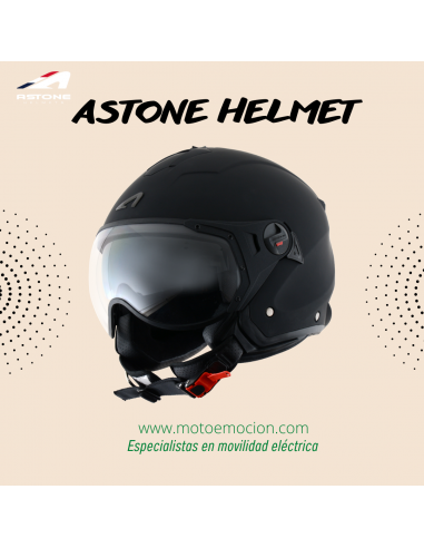 CASCO ASTONE MINIJET SPORT S NEGRO MATE TALLA S